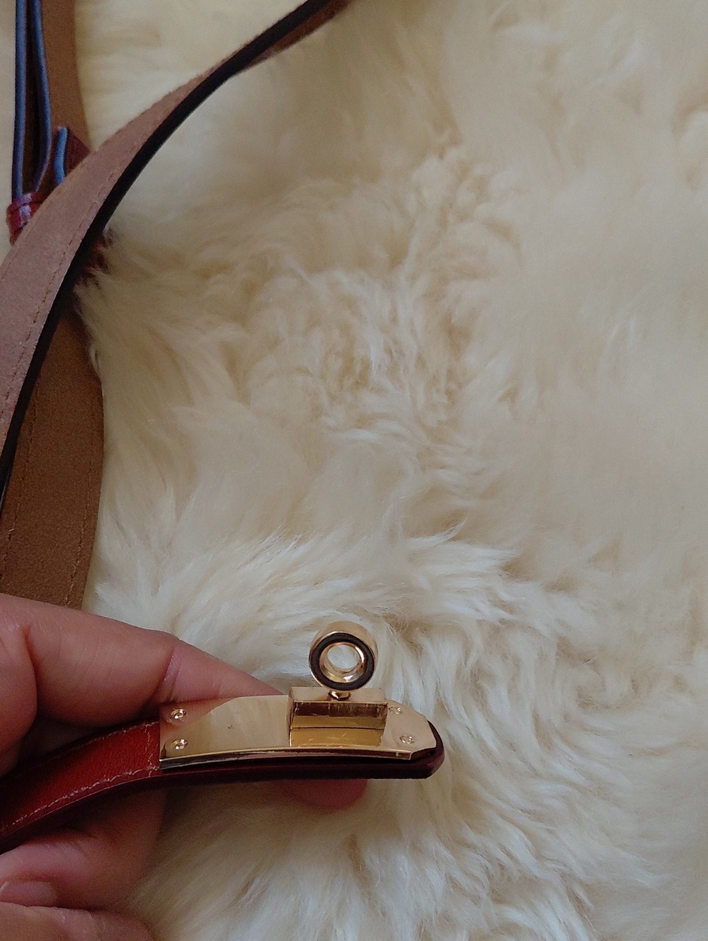 RED LUXURY KELLY GOLD ADJUSTABLE BELT - Picture 4 of 9